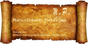 Marczinkech Palóma névjegykártya